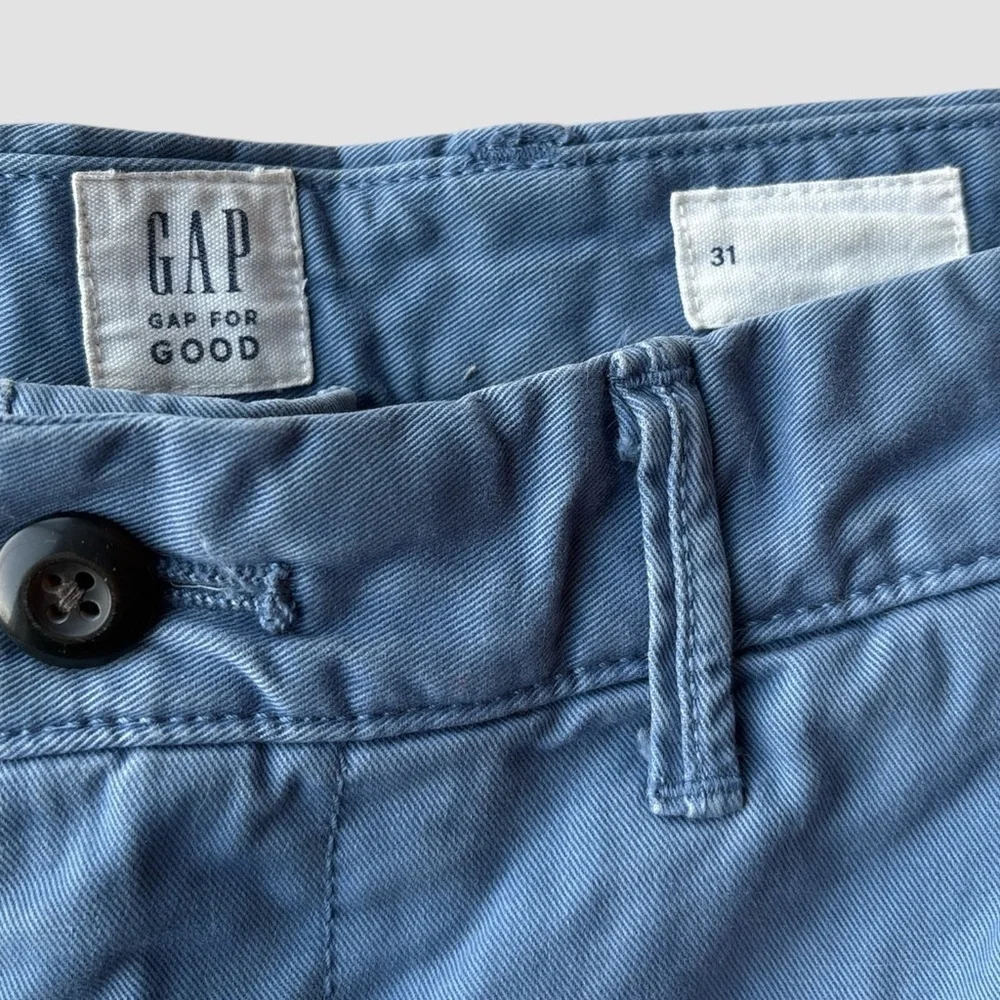 Gap Blue Men’s Chino Shorts with Embroidered Parakeets Size 31